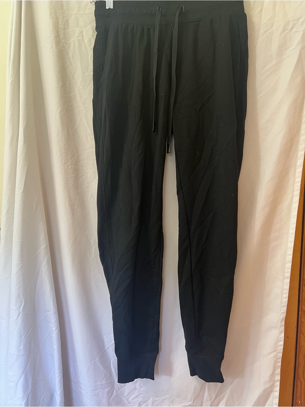 Women's Black Jogger Pants with Drawstring Waist